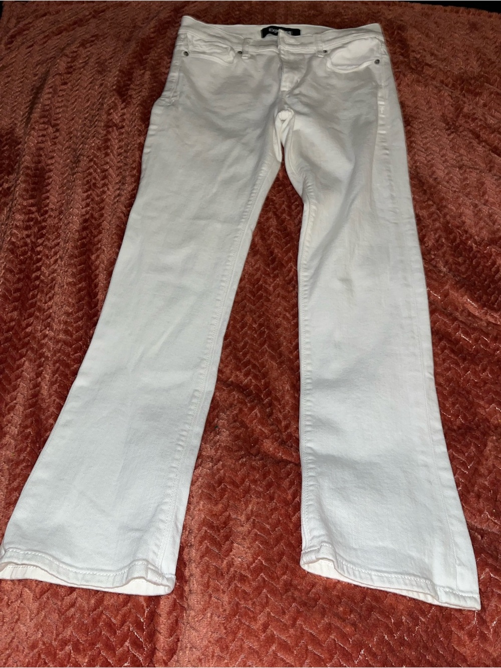 Express Straight Leg Jeans in White size 4